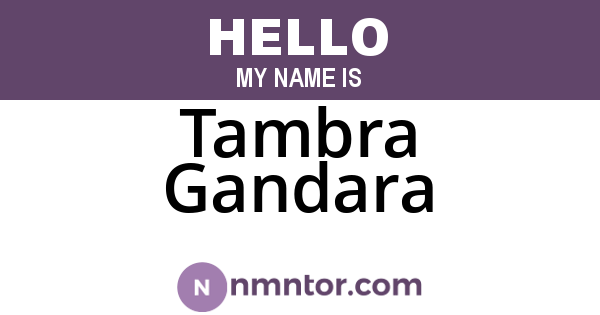 Tambra Gandara