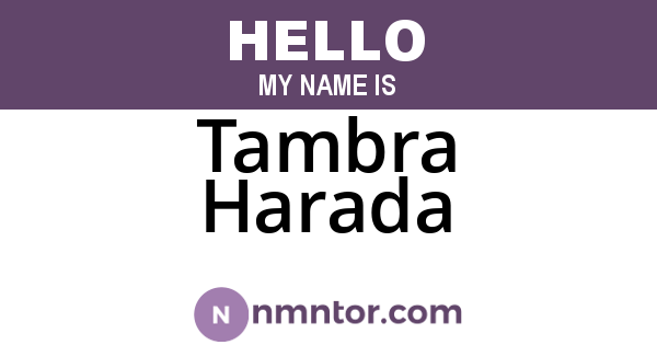 Tambra Harada