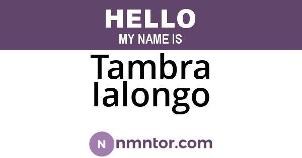 Tambra Ialongo