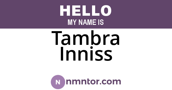 Tambra Inniss