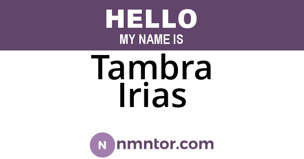 Tambra Irias