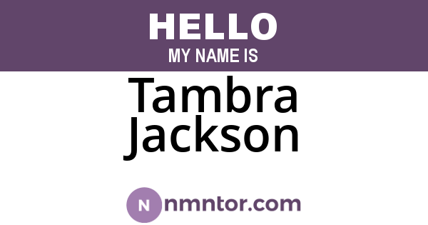 Tambra Jackson