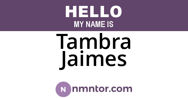 Tambra Jaimes
