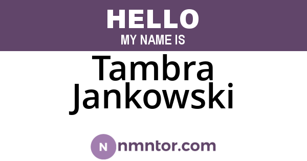 Tambra Jankowski