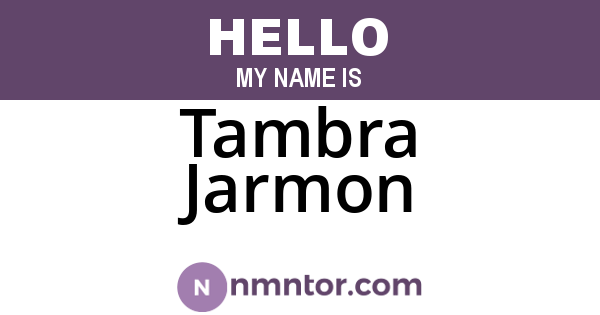Tambra Jarmon