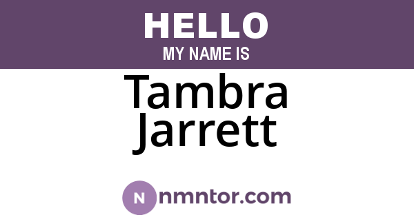 Tambra Jarrett