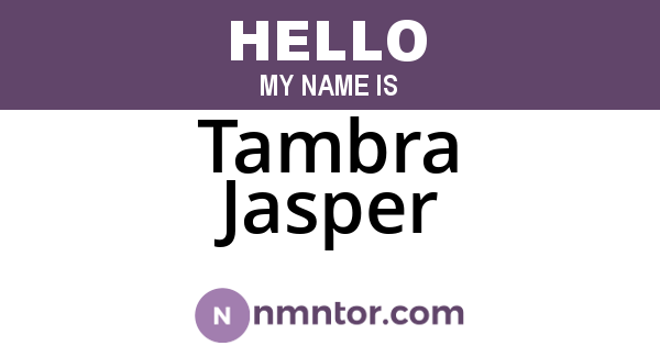 Tambra Jasper