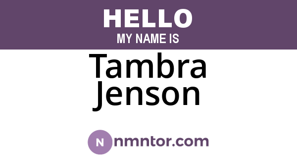 Tambra Jenson