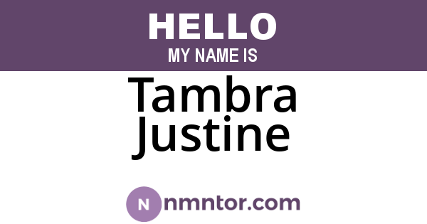 Tambra Justine