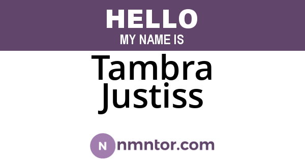 Tambra Justiss