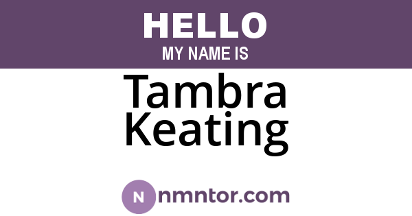 Tambra Keating