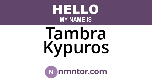 Tambra Kypuros