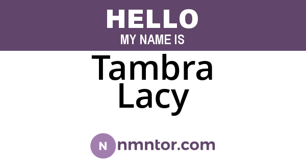 Tambra Lacy