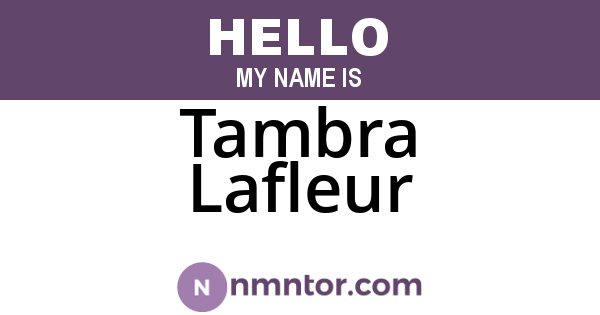 Tambra Lafleur