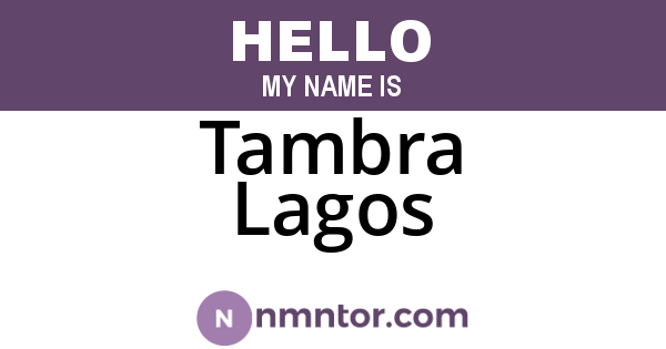 Tambra Lagos