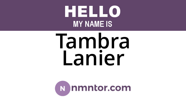 Tambra Lanier