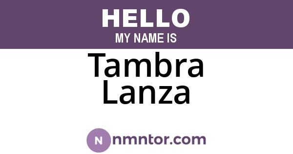 Tambra Lanza