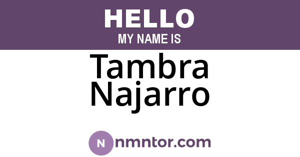 Tambra Najarro
