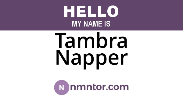 Tambra Napper