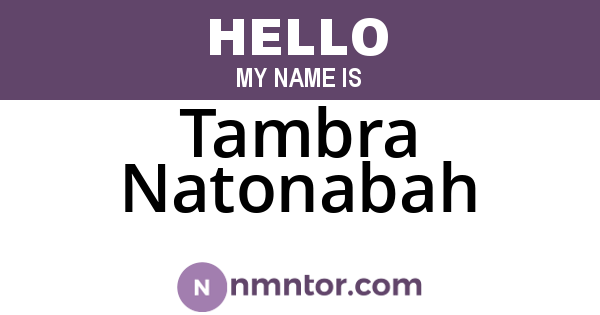Tambra Natonabah