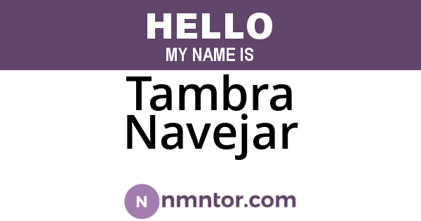 Tambra Navejar