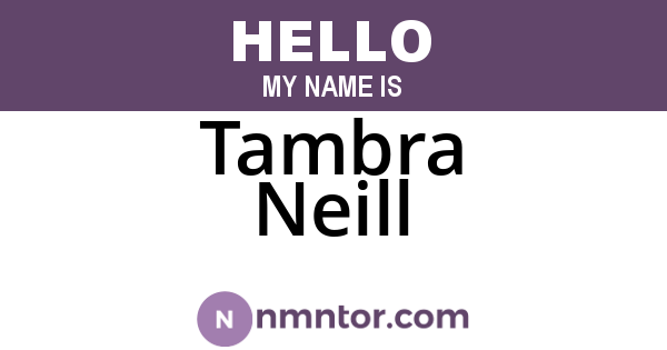 Tambra Neill