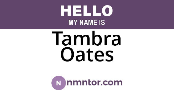 Tambra Oates