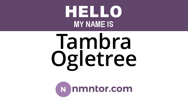Tambra Ogletree