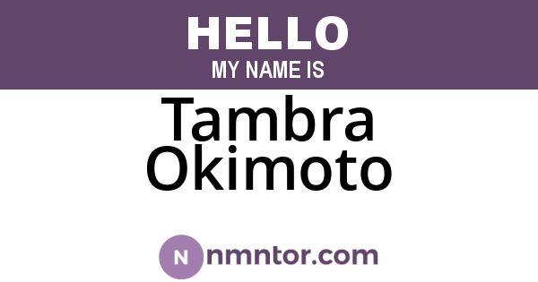 Tambra Okimoto