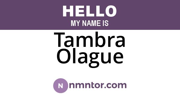 Tambra Olague