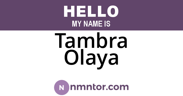 Tambra Olaya