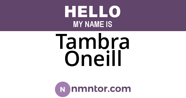 Tambra Oneill