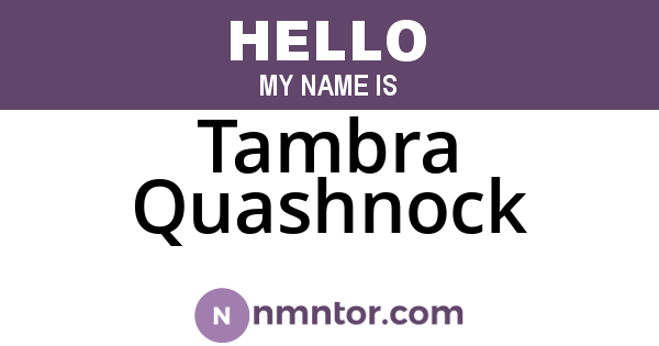 Tambra Quashnock