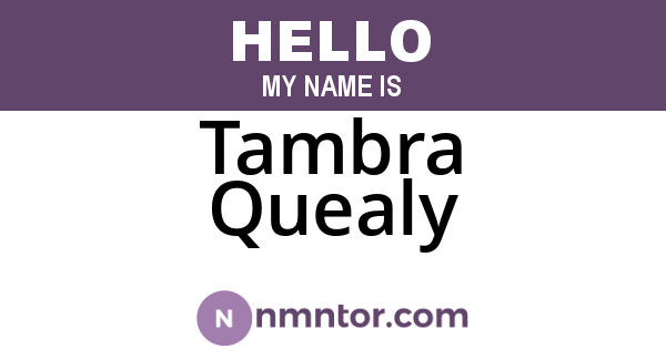 Tambra Quealy