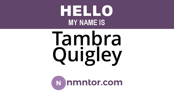 Tambra Quigley