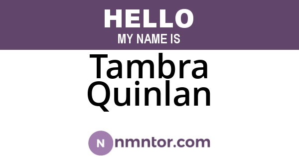 Tambra Quinlan