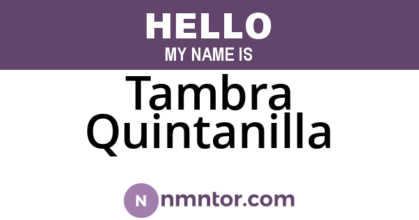Tambra Quintanilla