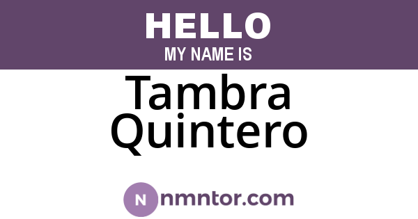 Tambra Quintero