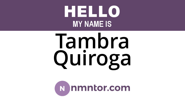 Tambra Quiroga