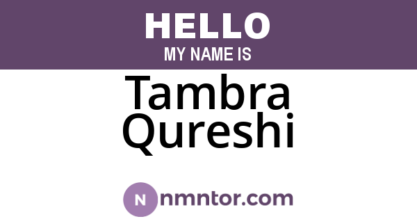 Tambra Qureshi