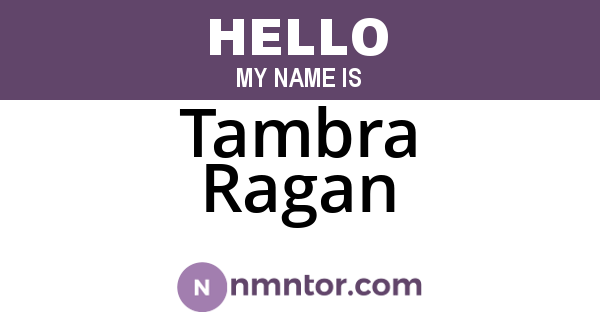 Tambra Ragan