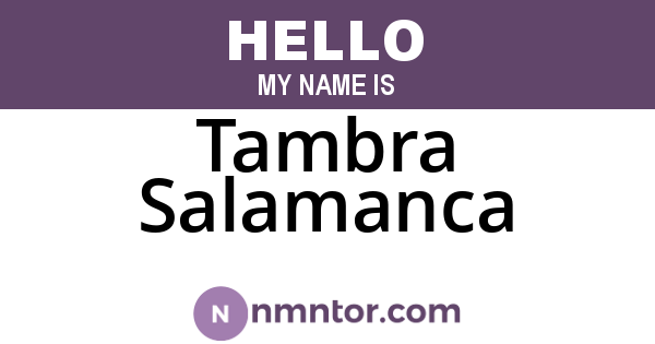 Tambra Salamanca