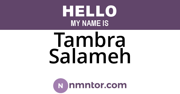 Tambra Salameh