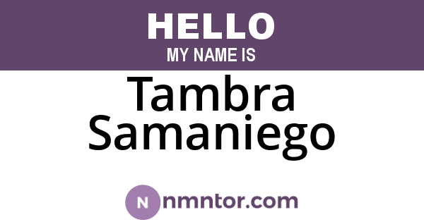 Tambra Samaniego