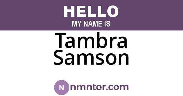 Tambra Samson