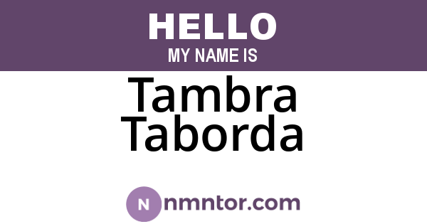 Tambra Taborda