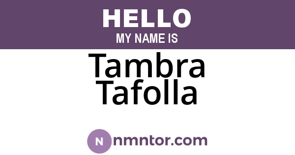 Tambra Tafolla