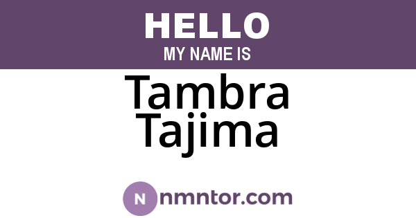 Tambra Tajima