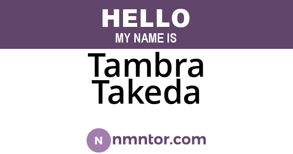 Tambra Takeda