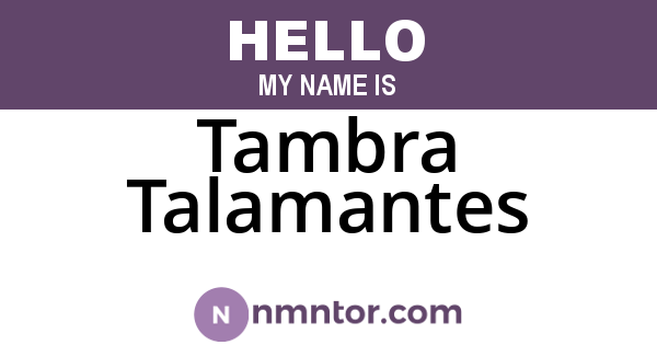 Tambra Talamantes